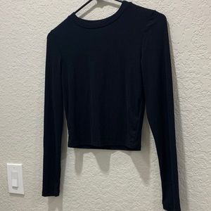 Cotton On cropped black long sleeve